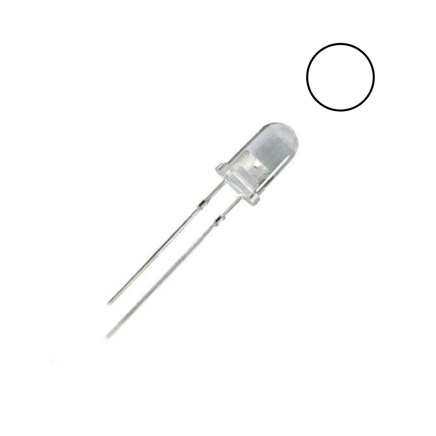 Diodo LED 5mm, bianco, 12V