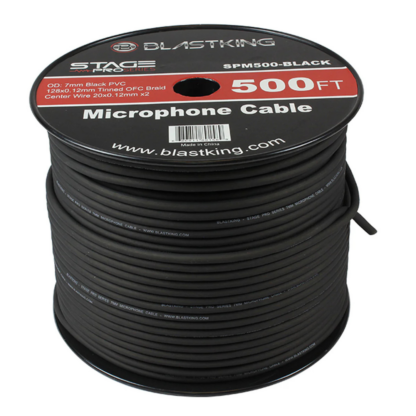 CARRUCHA CABLE MICRÓFONO 152 METROS | Blastking SPM500-Negro