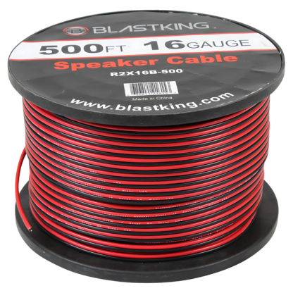 Rollo / Carrucha Cable de Parlante #16 Rojo y Negro 500ft | BLASTKING R2X16B-500