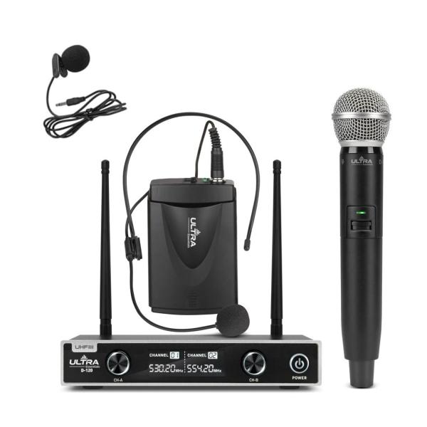 Micrófono Inalámbrico UHF Diadema/Solapa Puño | Ultra D-120