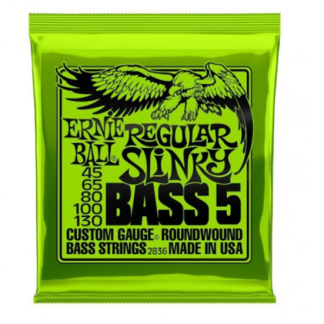 Juego Cuerda Regular Slinky Bajo De 5 Cuerdas G.45-130| ERNIE BALL 2836
